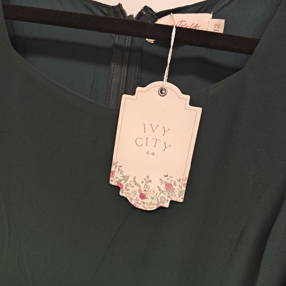 Ivy City Co Deep Green Dress